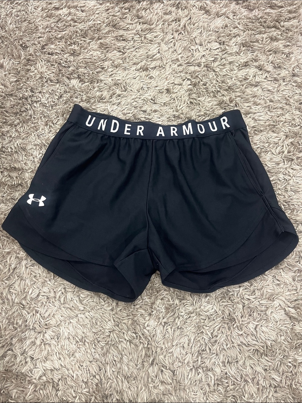 Under Armour Black Women’s Athletic Shorts with Logo Waistband
